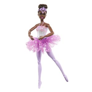 fisher price Barbie Doll | Magical Ballerina Doll | Black Hair | Light-Up Feature