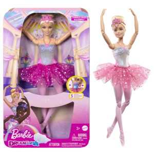 fisher price Barbie Fantasia Boneca Bailarina Luzes Brilhantes Rosa