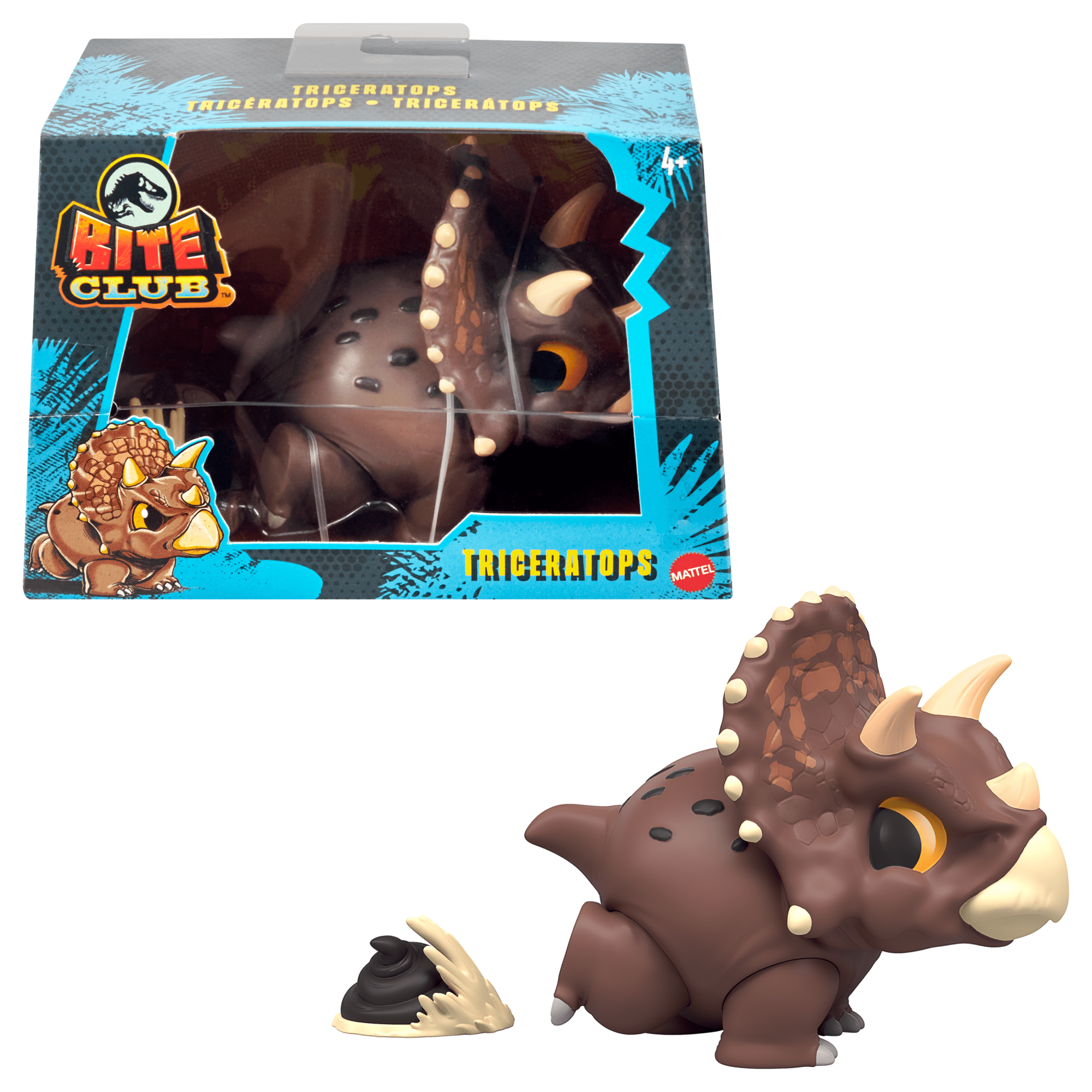fisher price Jurassic World Bite Club Triceratops Dinosaur Collectible Figure