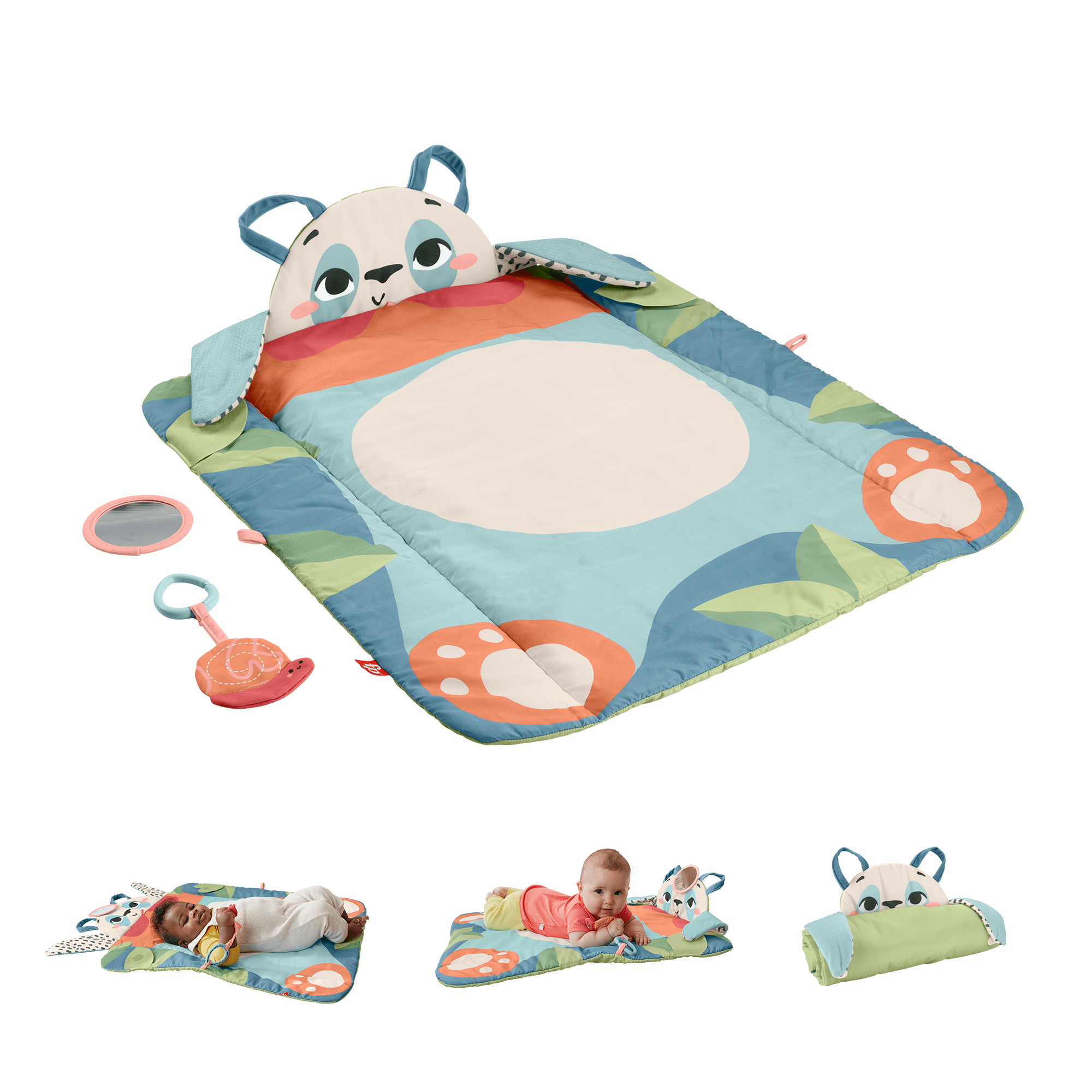 fisher price Fisher-Price  Planet Friends  Tapis D????veil Panda ?? Rouler, 2Jouets