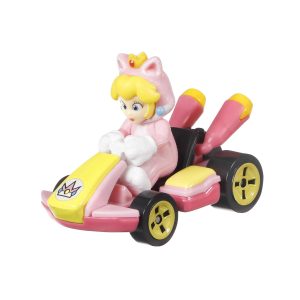 fisher price Hot Wheels Mario Kart Veh??culo de Juguete Cat Peach Standard Kart