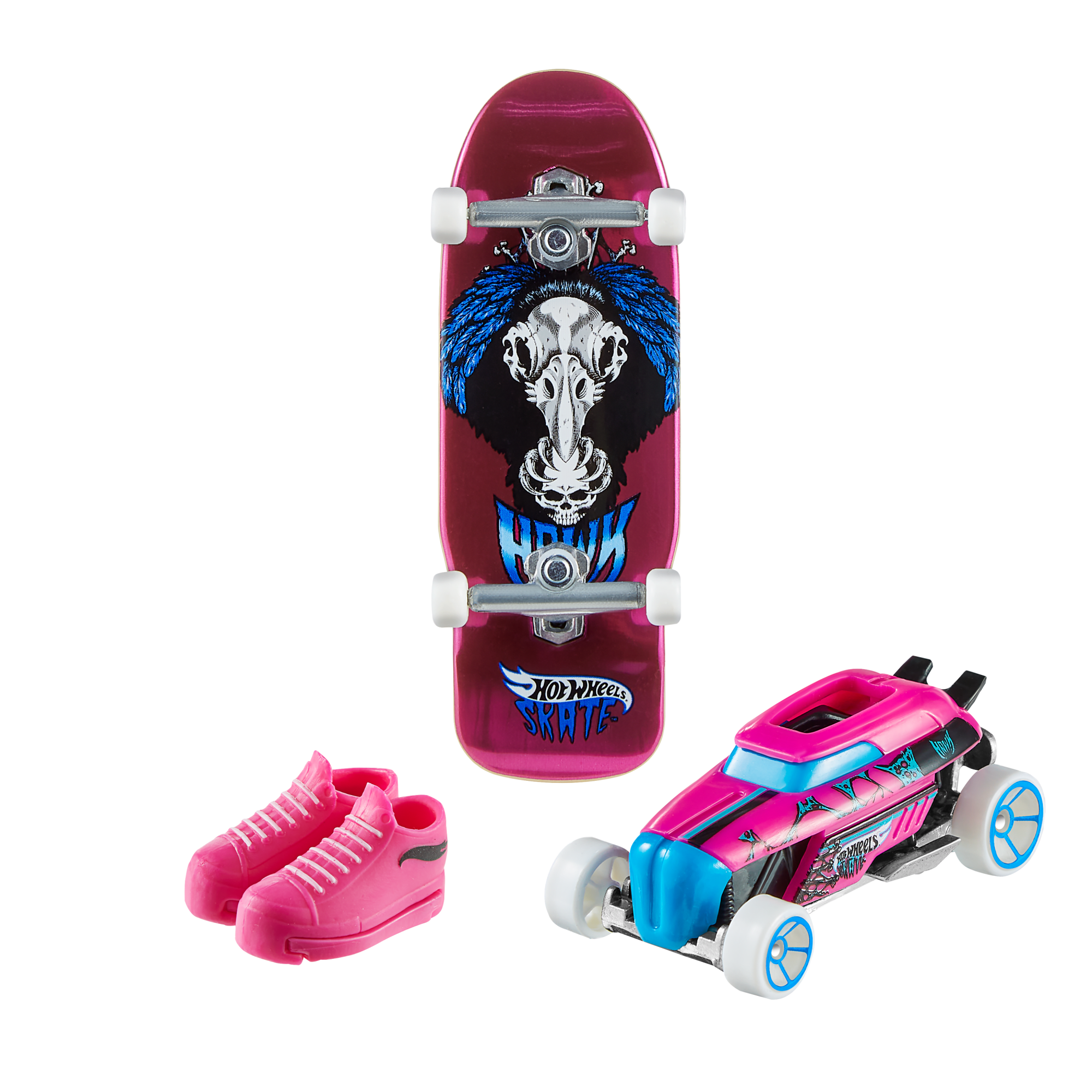fisher price Hot Wheels Skate Veh??culo de Juguete Patineta de Colecci??n TRICK HUNTER? + RIP ROD? con Diecast